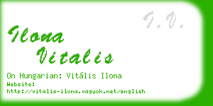 ilona vitalis business card