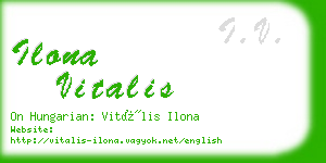 ilona vitalis business card